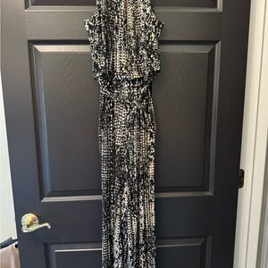 Thalia Sodi Black and White Maxi Jumpsuit
